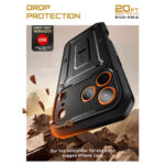 Supcase 360 Backcover met screen protector iPhone 17 Pro Max hoesje – Zwart - 4