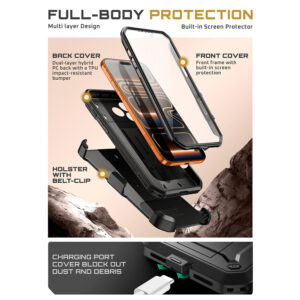 Supcase 360 Backcover met screen protector iPhone 17 Pro Max hoesje – Zwart - 7