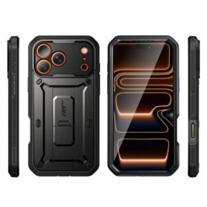 Supcase 360 Backcover met screen protector iPhone 17 Pro hoesje – Zwart - 1