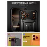 Supcase 360 Backcover met screen protector iPhone 17 Pro hoesje – Zwart - 3