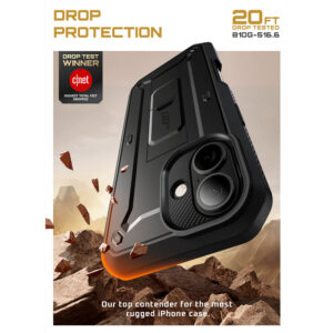 Supcase 360 Backcover met screen protector iPhone 17 hoesje – Zwart - 4