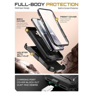Supcase 360 Backcover met screen protector iPhone 17 hoesje – Zwart - 7