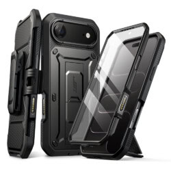 Supcase 360 Backcover met screen protector iPhone Air hoesje - Zwart