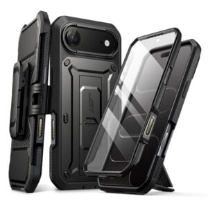 Supcase 360 Backcover met screen protector iPhone Air hoesje – Zwart Main Image