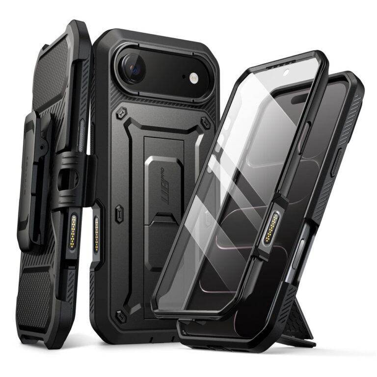 Supcase 360 Backcover met screen protector iPhone Air hoesje - Zwart