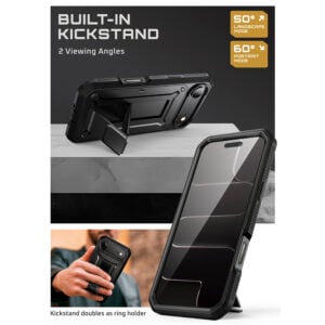 Supcase 360 Backcover met screen protector iPhone Air hoesje – Zwart - 6