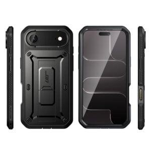 Supcase 360 Backcover met screen protector iPhone Air hoesje – Zwart - 1