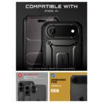 Supcase 360 Backcover met screen protector iPhone Air hoesje – Zwart - 3