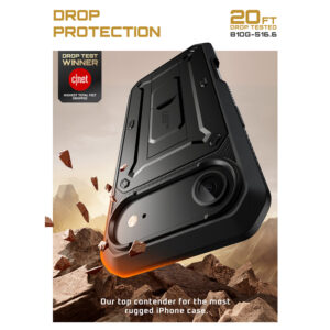 Supcase 360 Backcover met screen protector iPhone Air hoesje – Zwart - 4