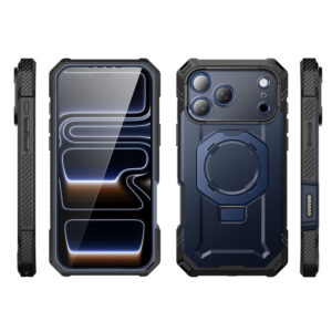 Supcase UB Grip Pro iPhone 17 Pro Max hoesje met Screenprotector en MagSafe – Blauw - 1