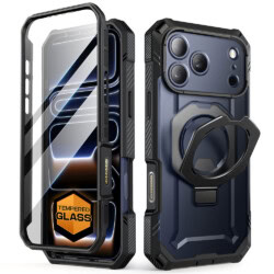 Supcase UB Grip Pro iPhone 17 Pro Max hoesje met Screenprotector en MagSafe - Zwart Transparant