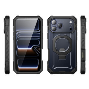 Supcase UB Grip Pro iPhone 17 Pro Max hoesje met Screenprotector en MagSafe – Zwart Transparant - 1