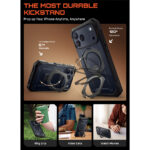 Supcase UB Grip Pro iPhone 17 Pro Max hoesje met Screenprotector en MagSafe – Zwart Transparant - 5