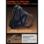 Supcase UB Grip Pro iPhone 17 Pro Max hoesje met Screenprotector en MagSafe – Zwart Transparant - 6