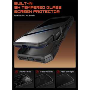 Supcase UB Grip Pro iPhone 17 Pro hoesje met Screenprotector en MagSafe – Zwart Transparant - 10