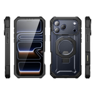 Supcase UB Grip Pro iPhone 17 Pro hoesje met Screenprotector en MagSafe – Zwart Transparant - 1