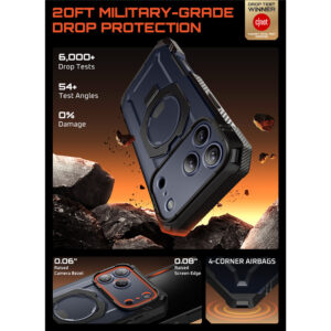 Supcase UB Grip Pro iPhone 17 Pro hoesje met Screenprotector en MagSafe – Zwart Transparant - 4