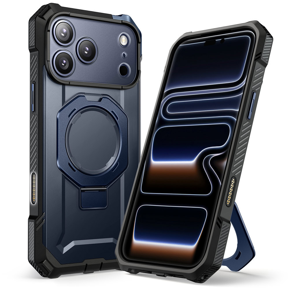 Supcase UB Grip hoesje geschikt voor iPhone 17 Pro Max met MagSafe – Blauw Transparant 1 Supcase UB Grip hoesje geschikt voor iPhone 17 Pro Max met MagSafe – Blauw Transparant 1