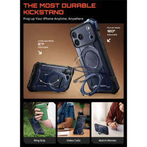 Supcase UB Grip hoesje geschikt voor iPhone 17 Pro Max met MagSafe – Blauw - 5