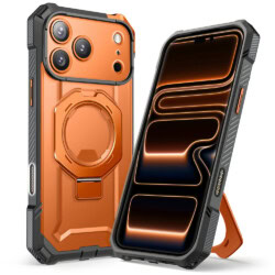 Supcase UB Grip hoesje geschikt voor iPhone 17 Pro Max met MagSafe - Oranje Transparant