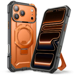 Supcase UB Grip hoesje geschikt voor iPhone 17 Pro met MagSafe - Oranje Transparant