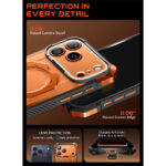 Supcase UB Grip hoesje geschikt voor iPhone 17 Pro met MagSafe – Oranje Transparant - 10