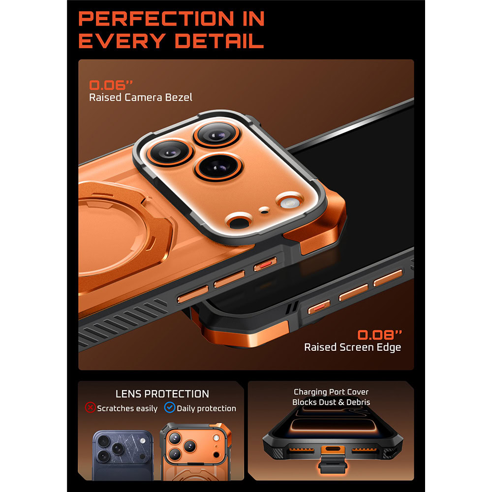 Supcase UB Grip hoesje geschikt voor iPhone 17 met MagSafe Zwart