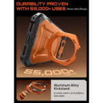 Supcase UB Grip hoesje geschikt voor iPhone 17 Pro met MagSafe – Oranje Transparant - 6