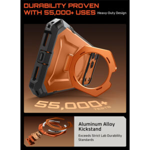 Supcase UB Grip hoesje geschikt voor iPhone 17 Pro met MagSafe – Oranje Transparant - 6