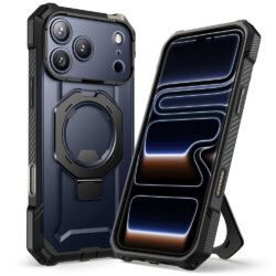 Supcase UB Grip hoesje geschikt voor iPhone 17 Pro met MagSafe - Zwart Transparant