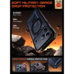 Supcase UB Grip hoesje geschikt voor iPhone 17 Pro met MagSafe – Zwart Transparant - 4