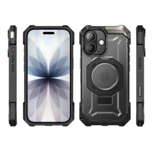 Supcase UB Grip hoesje geschikt voor iPhone 17 met MagSafe – Zwart Transparant - 1