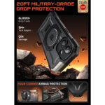 Supcase UB Grip hoesje geschikt voor iPhone 17 met MagSafe – Zwart Transparant - 4