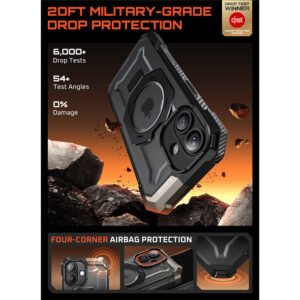 Supcase UB Grip hoesje geschikt voor iPhone 17 met MagSafe – Zwart Transparant - 4
