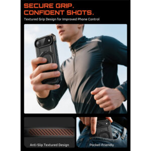 Supcase UB Grip hoesje geschikt voor iPhone Air met MagSafe – Zwart Transparant - 9