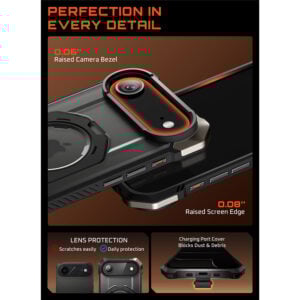 Supcase UB Grip hoesje geschikt voor iPhone Air met MagSafe – Zwart Transparant - 10