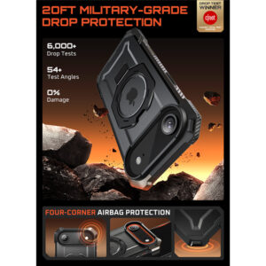 Supcase UB Grip hoesje geschikt voor iPhone Air met MagSafe – Zwart Transparant - 4