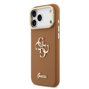 Guess 4G Logo met Camerastand functie iPhone 17 Pro Max hoesje – Bruin - 2