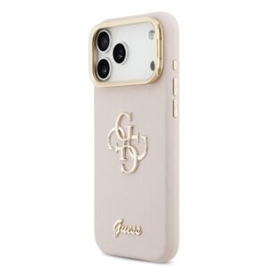 Guess 4G Logo met Camerastand functie iPhone 17 Pro Max hoesje – Roze - 2