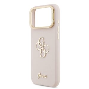 Guess 4G Logo met Camerastand functie iPhone 17 Pro Max hoesje – Roze - 4