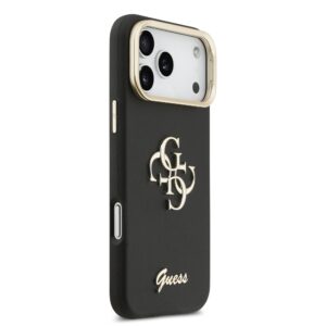 Guess 4G Logo met Camerastand functie iPhone 17 Pro Max hoesje – Zwart - 3