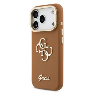 Guess 4G Logo met Camerastand functie iPhone 17 Pro hoesje – Bruin - 2