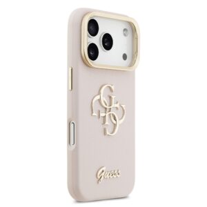 Guess 4G Logo met Camerastand functie iPhone 17 Pro hoesje – Roze - 3