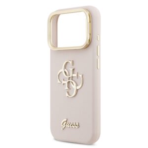 Guess 4G Logo met Camerastand functie iPhone 17 Pro hoesje – Roze - 4