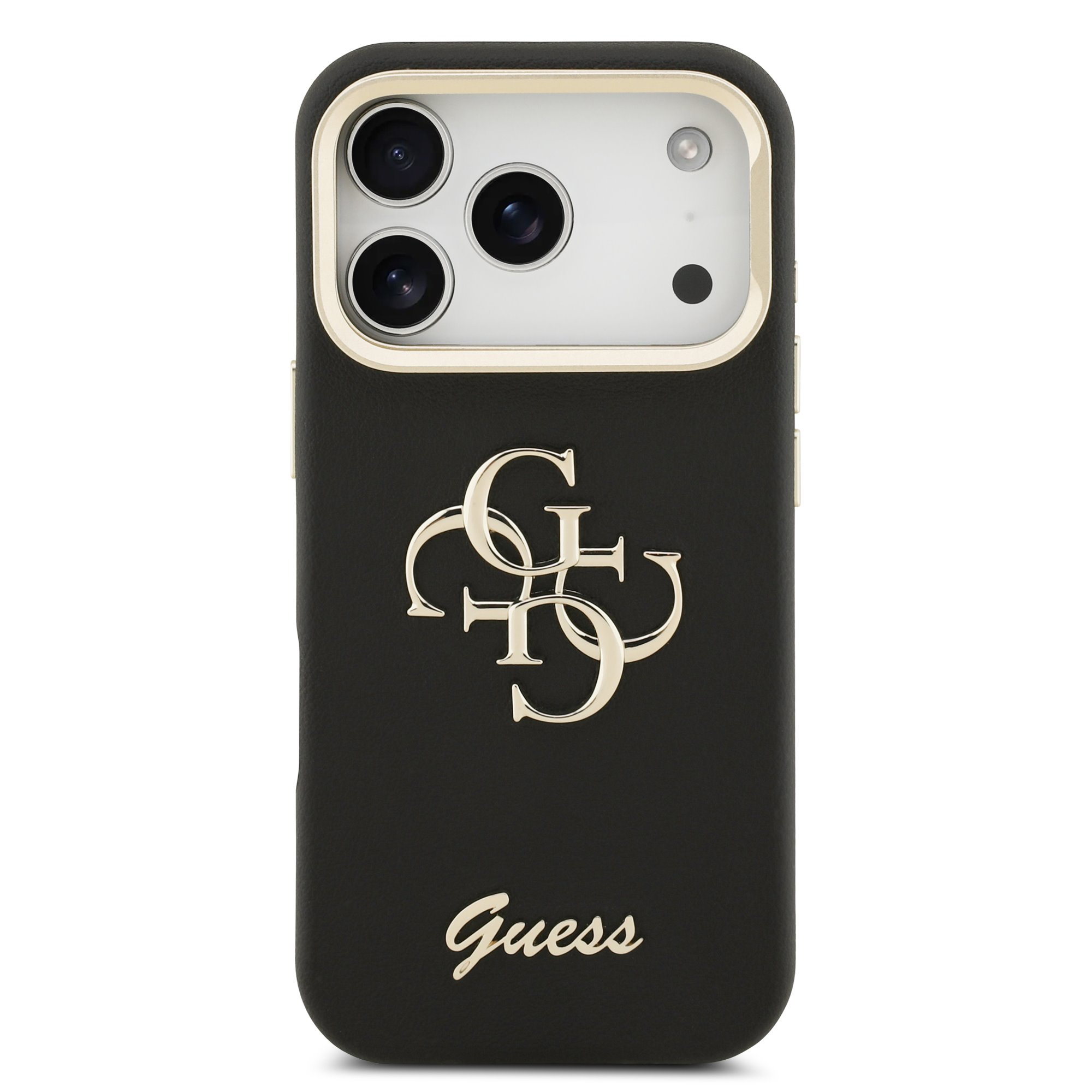 Guess 4G Logo met Camerastand functie iPhone 17 Pro hoesje – Zwart 1 Guess 4G Logo met Camerastand functie iPhone 17 Pro hoesje – Zwart 1