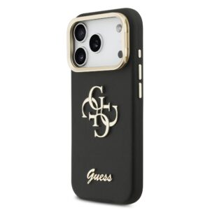 Guess 4G Logo met Camerastand functie iPhone 17 Pro hoesje – Zwart - 2
