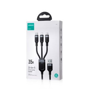 Joyroom Multi-Use 3.5A 3-in-1 Kabel – USB-A naar Lightning en Type-C en Micro-USB – 1,2 m – Zwart - 11