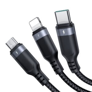 Joyroom Multi-Use 3.5A 3-in-1 Kabel – USB-A naar Lightning en Type-C en Micro-USB – 1,2 m – Zwart - 1