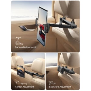Joyroom tablet/telefoon houder hoofdsteun – 70–158 mm – Zwart - 2