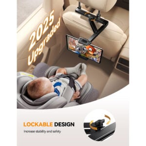 Joyroom tablet/telefoon houder hoofdsteun – 70–158 mm – Zwart - 3